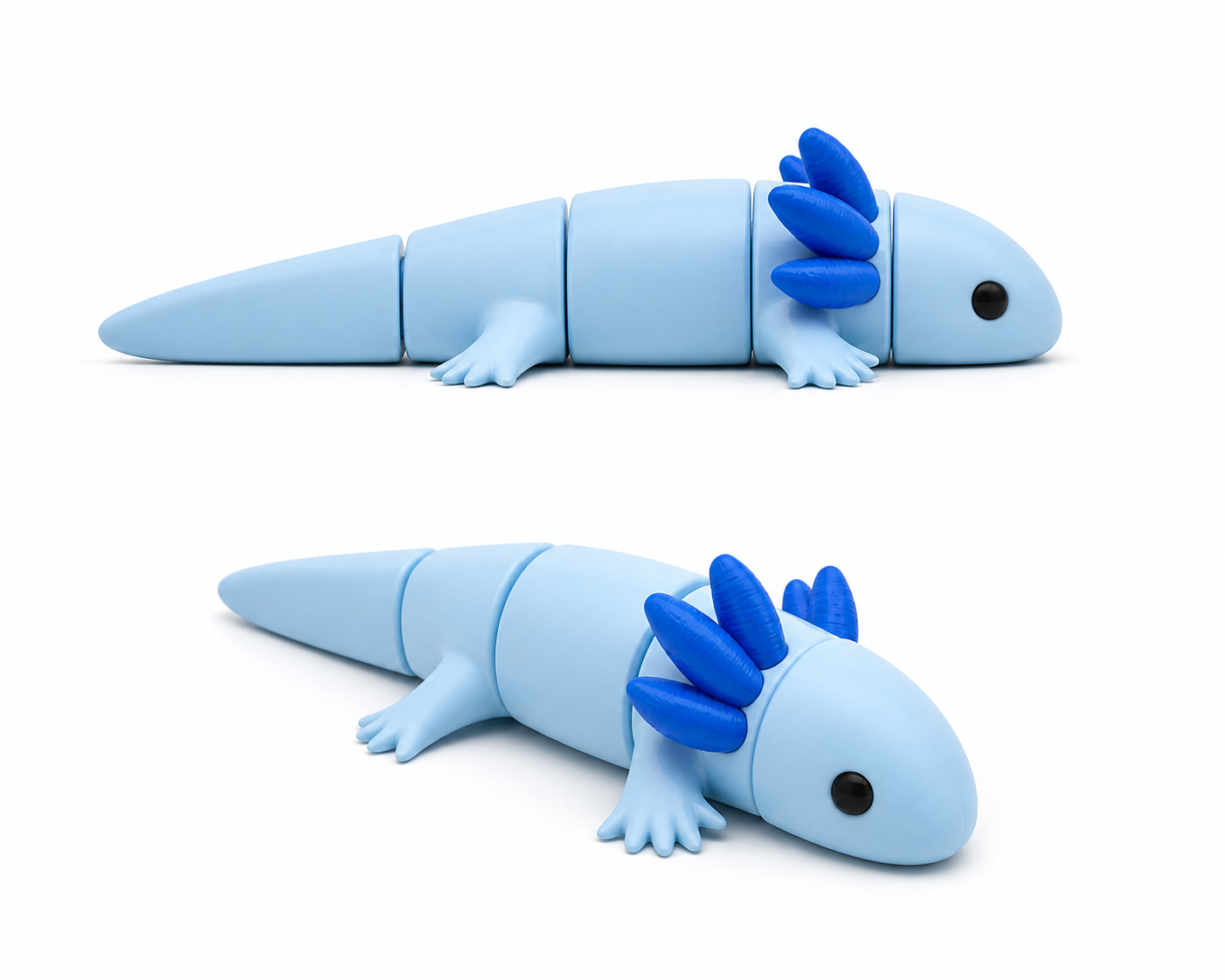 Articulated Axolotl Blue – Chunky Flexi Creature
