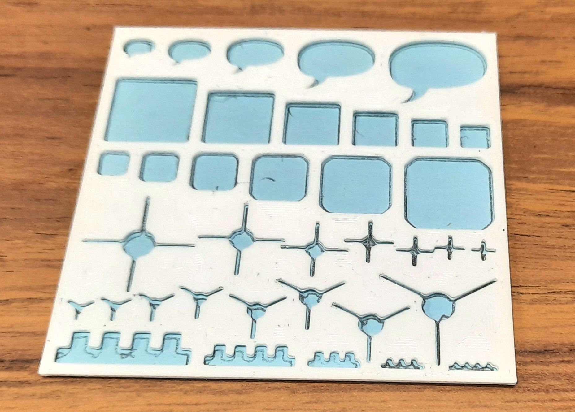 Mini Stencil - Shape Mix #1 - Sticky Note Sized