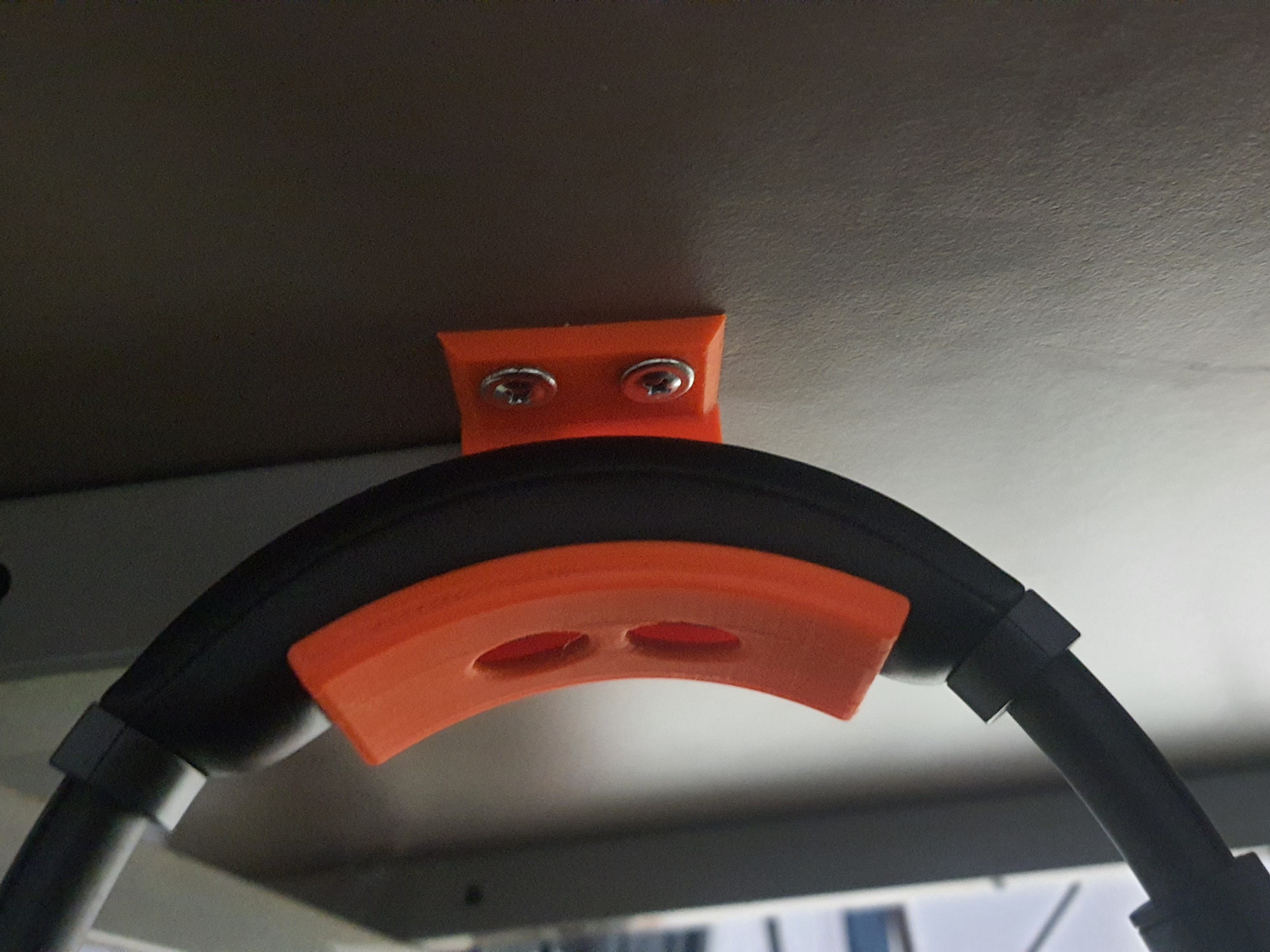 Under-desk headphone holder 3D model thumbnail