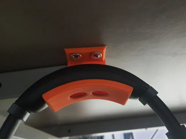 Under-desk headphone holder