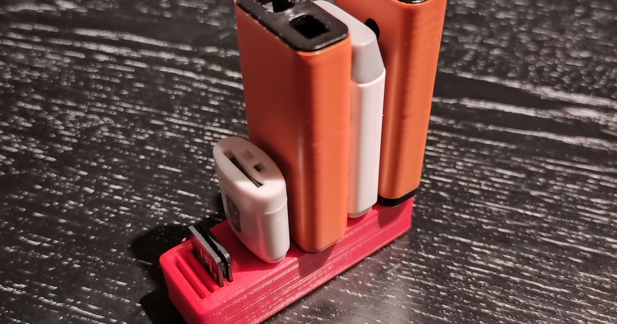 USB and microSD holder by FIN245 | Download free STL model | Printables.com