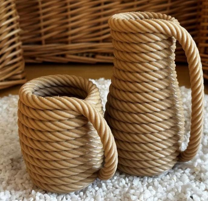 Coiled Rope Containers 3D model thumbnail