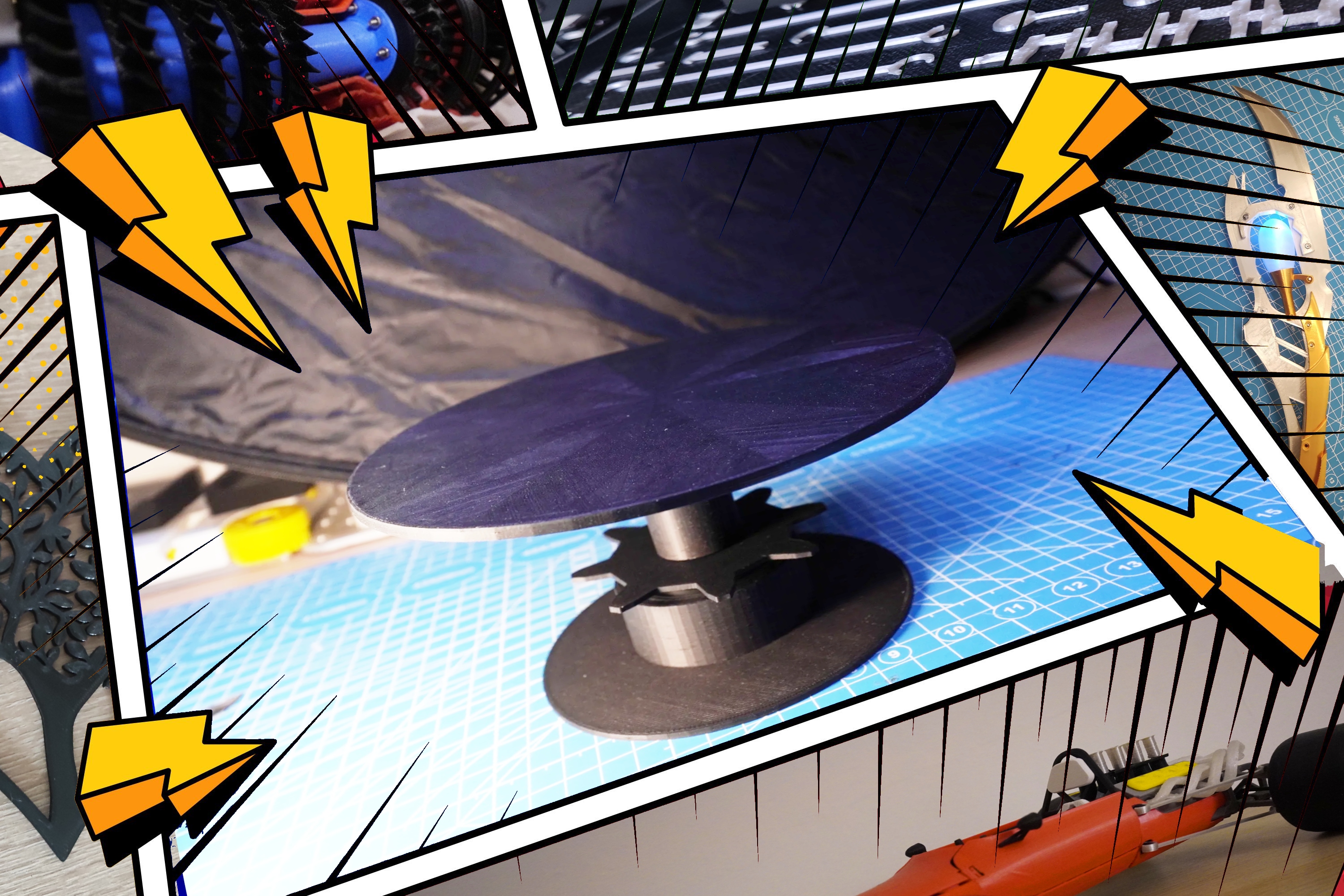 Turntable with control wheel