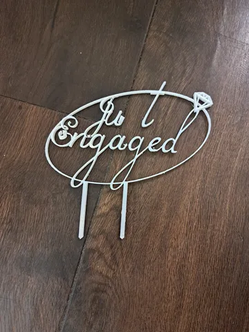 Just engaged cake topper