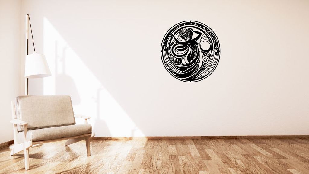 The goddess Vesna of Art Nouveau / Vesna secese wall decoration