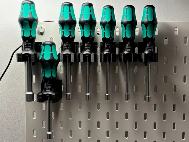 Skadis holder for Wera 395 nutdriver set (thicker shafts)