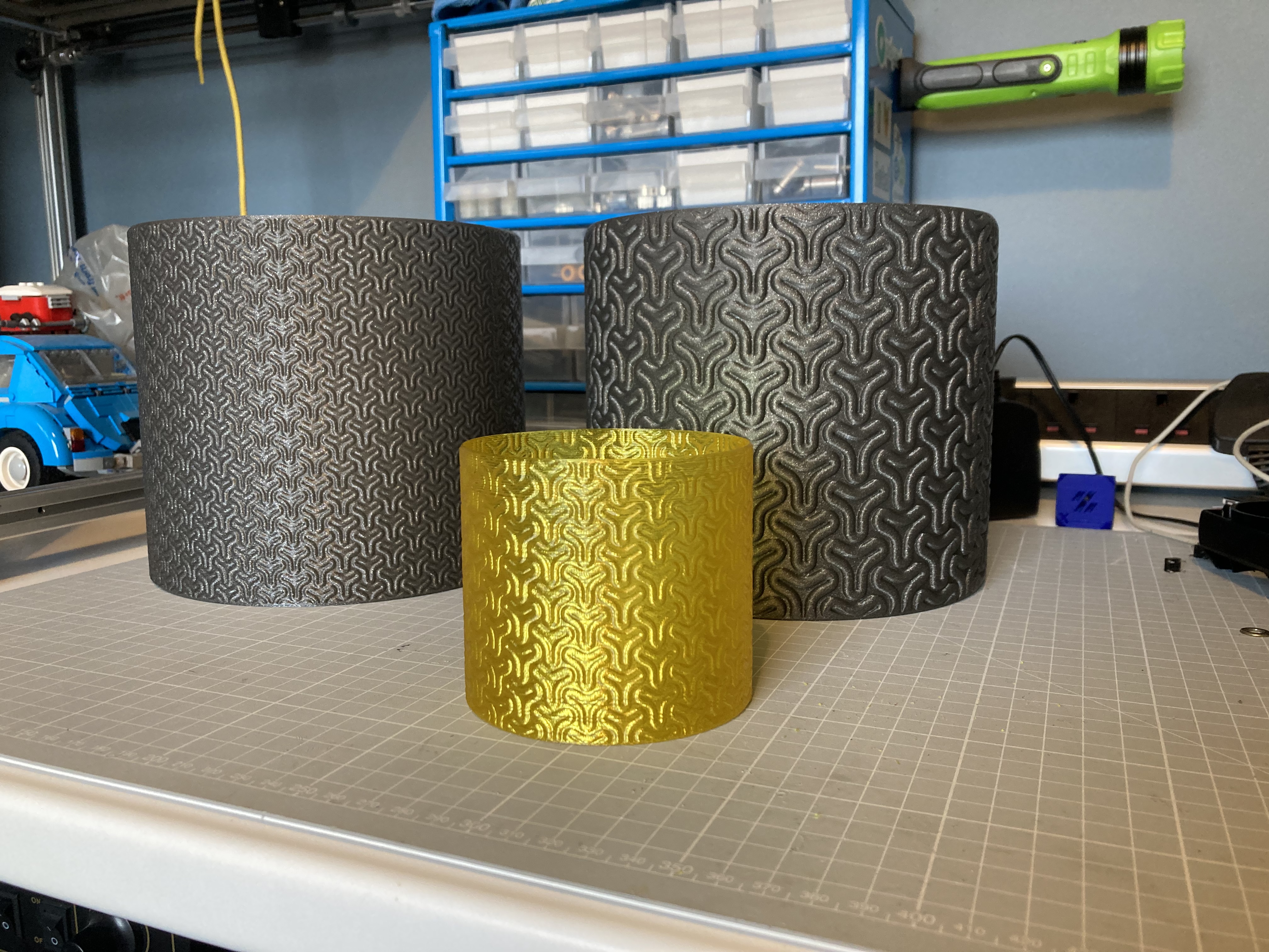Tri weave bin or vase