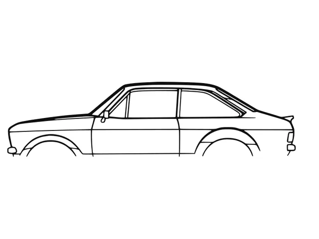 Ford Escort MkII Silhouette Wall Art