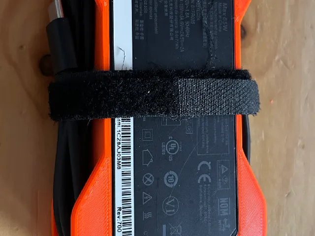 Lenovo 65W USB-C power brick cable wrap