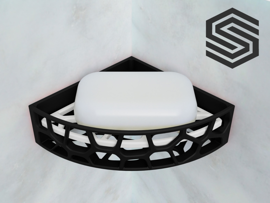 Designer Voronoi Soap dish (Corner Edition) by UniversalMaker