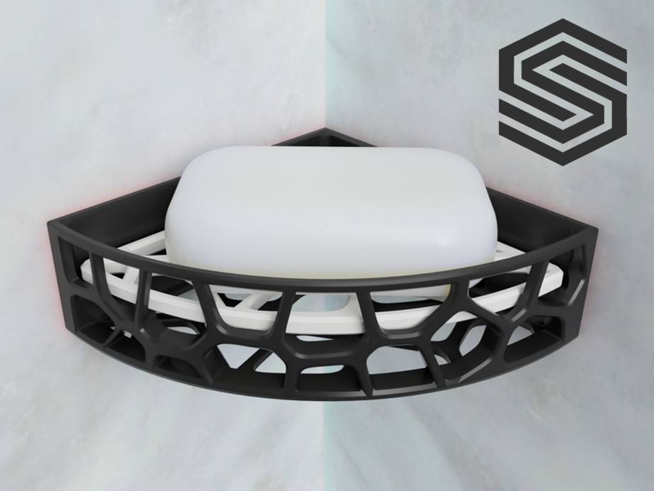 Designer Voronoi Soap dish (Corner Edition) by UniversalMaker