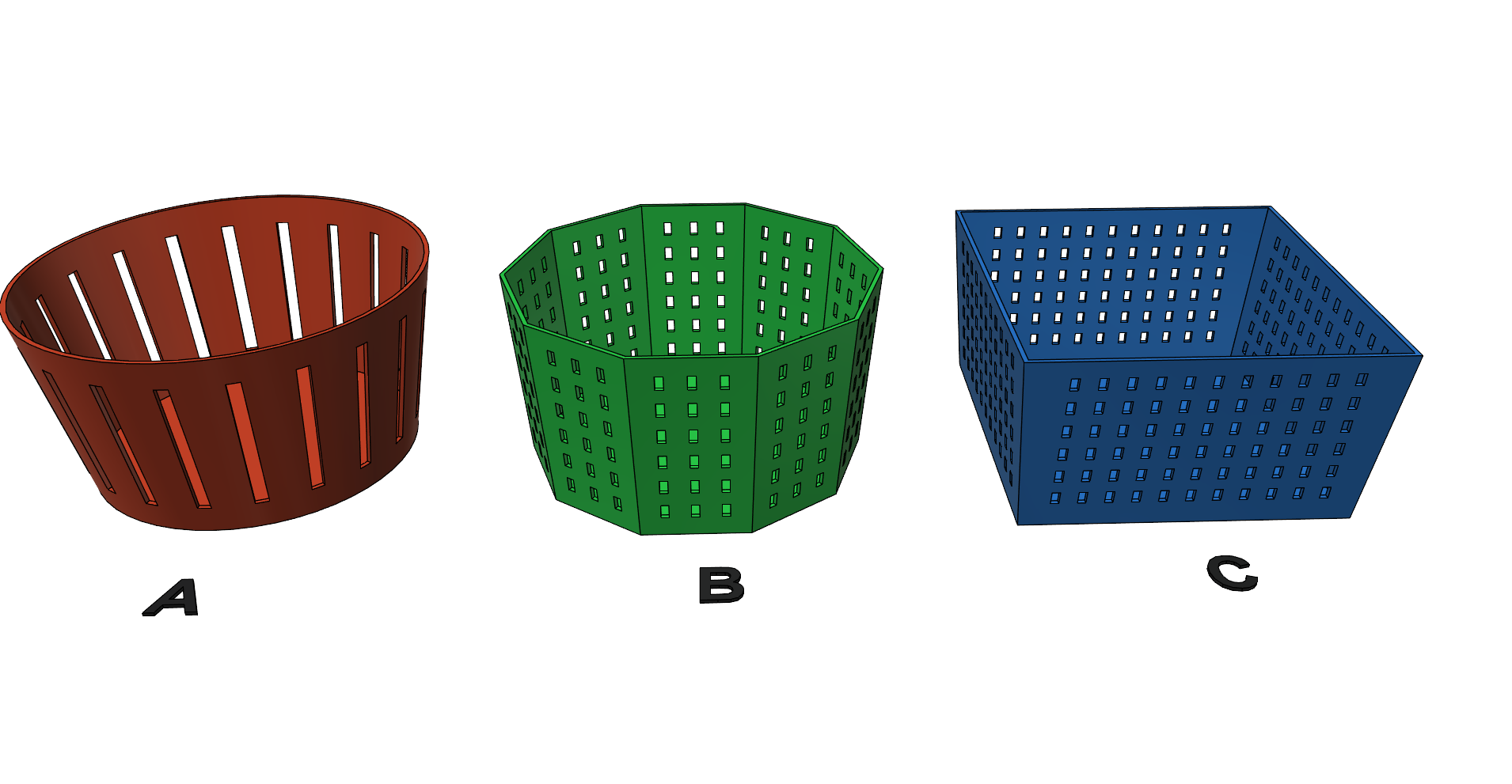 Tray basket bowl easy print