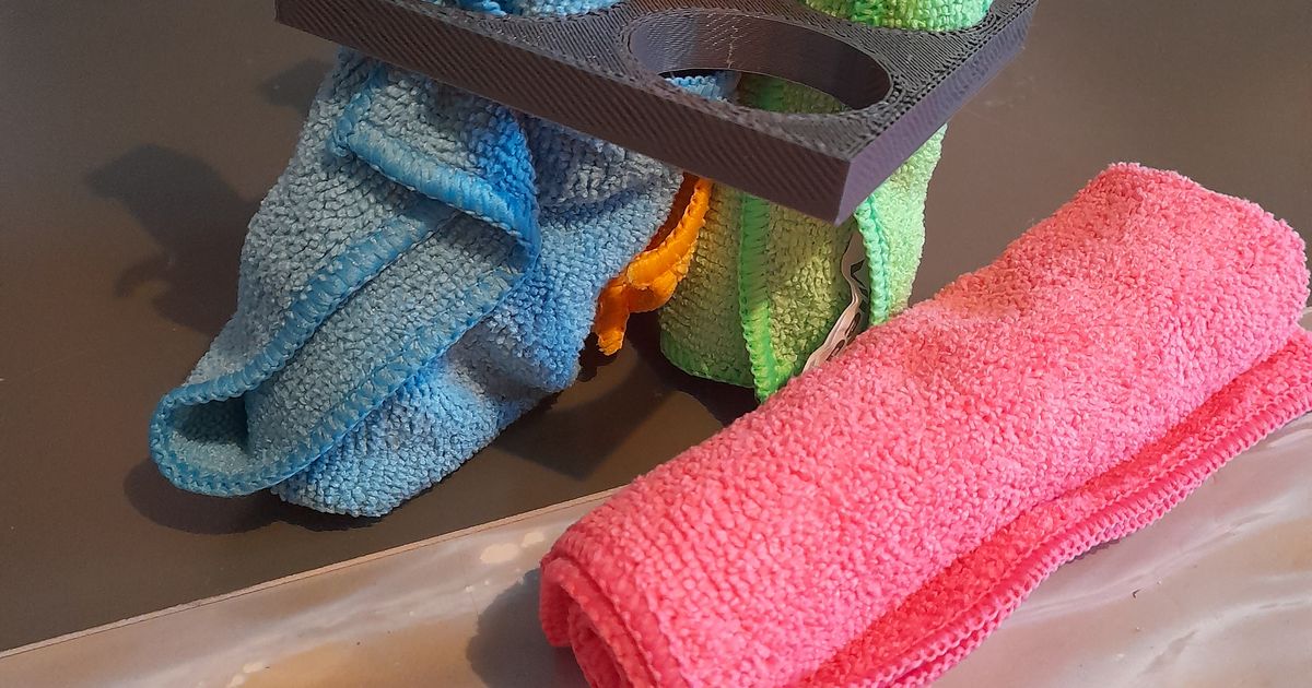 microfiber cloth holder by Nick Prints Download free STL model
