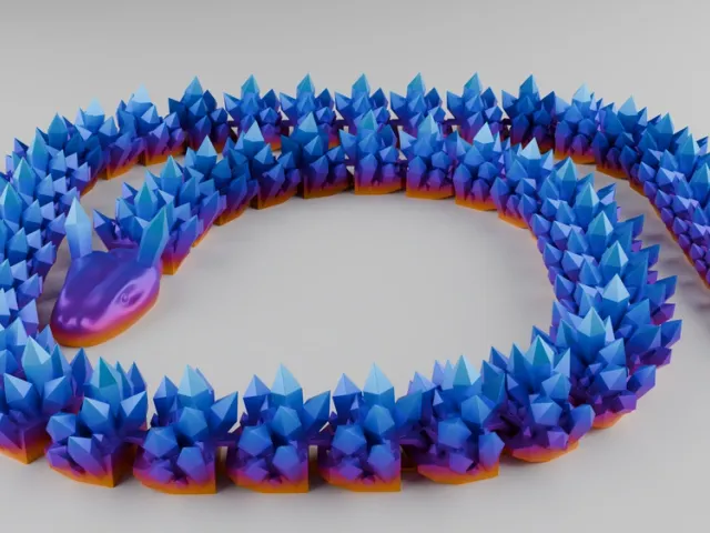 Articulated Crystal Snake by Matyáš Čistecký | Download free STL model ...