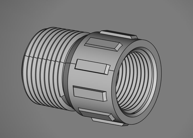 Threaded Riser Line Art NPT Threaded Reducing Riser (revised) (bushing alternative) von Thing ...