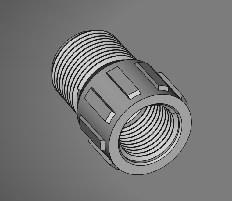 NPT Threaded Reducing Riser (revised) (bushing alternative) von Thing ...