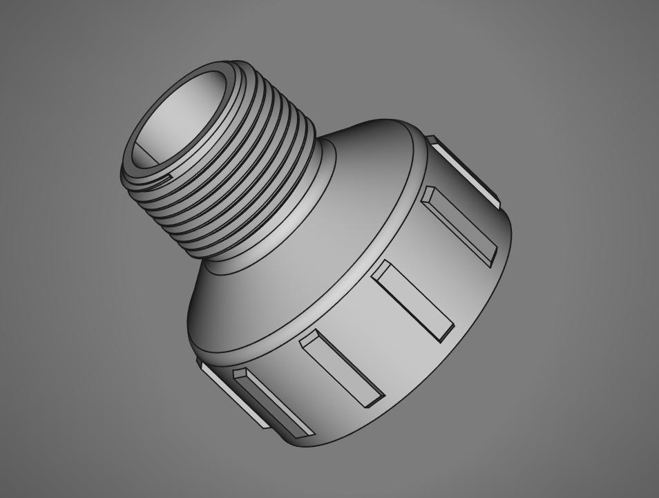 Threaded Riser Line Art NPT Threaded Reducing Riser (revised) (bushing alternative) von Thing ...