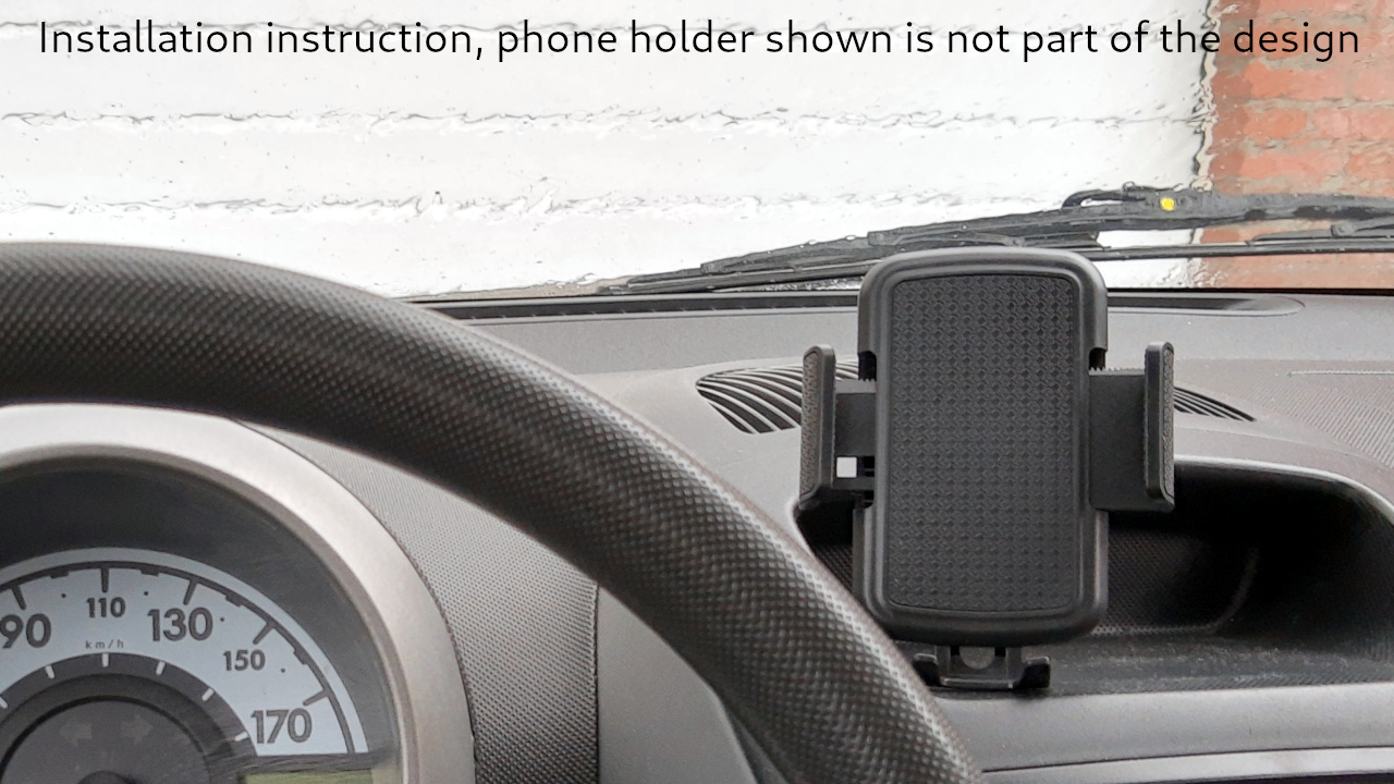 Toyota Aygo dashboard phone clip by Ghostbird Download free STL model