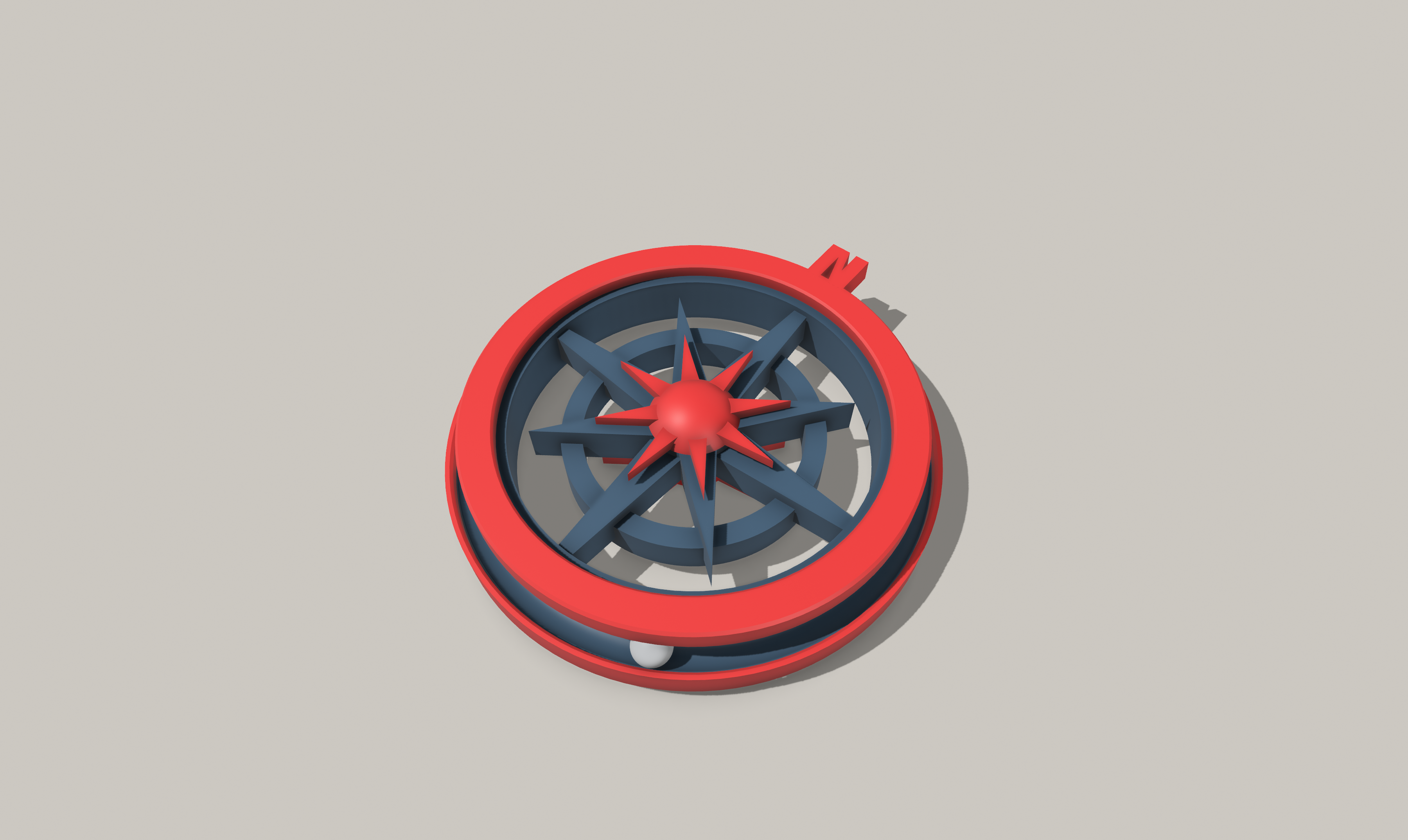 Compass medallion spinner