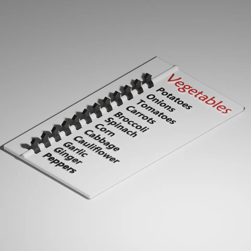 CheckList - Vegetable by FallenAngel | Download free STL model ...