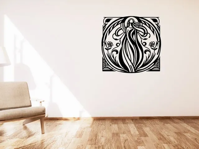 Woman of Art Nouveau wall decoration