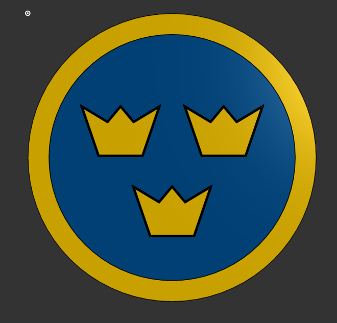 Yellow/Blue Swedish Airforce roundel
