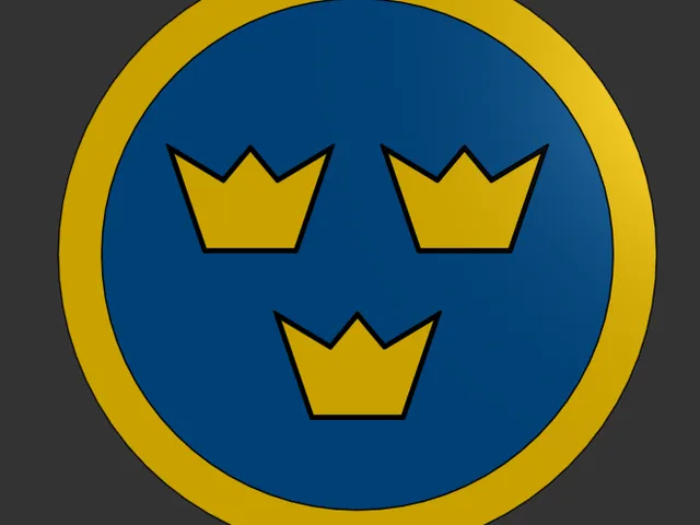 Yellow/Blue Swedish Airforce roundel