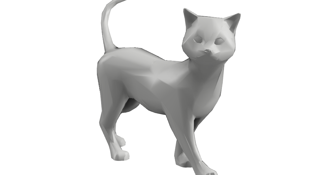 Low Poly Cat Von Belmin Kostenloses Stl Modell Herunterladen