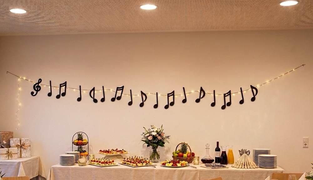 musical note garland / festoon for decoration