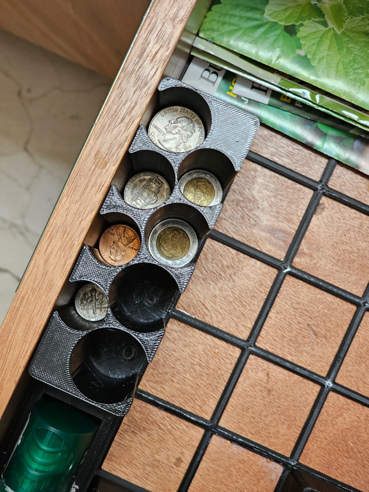 Gridfinity USD / MXN Coin Holder