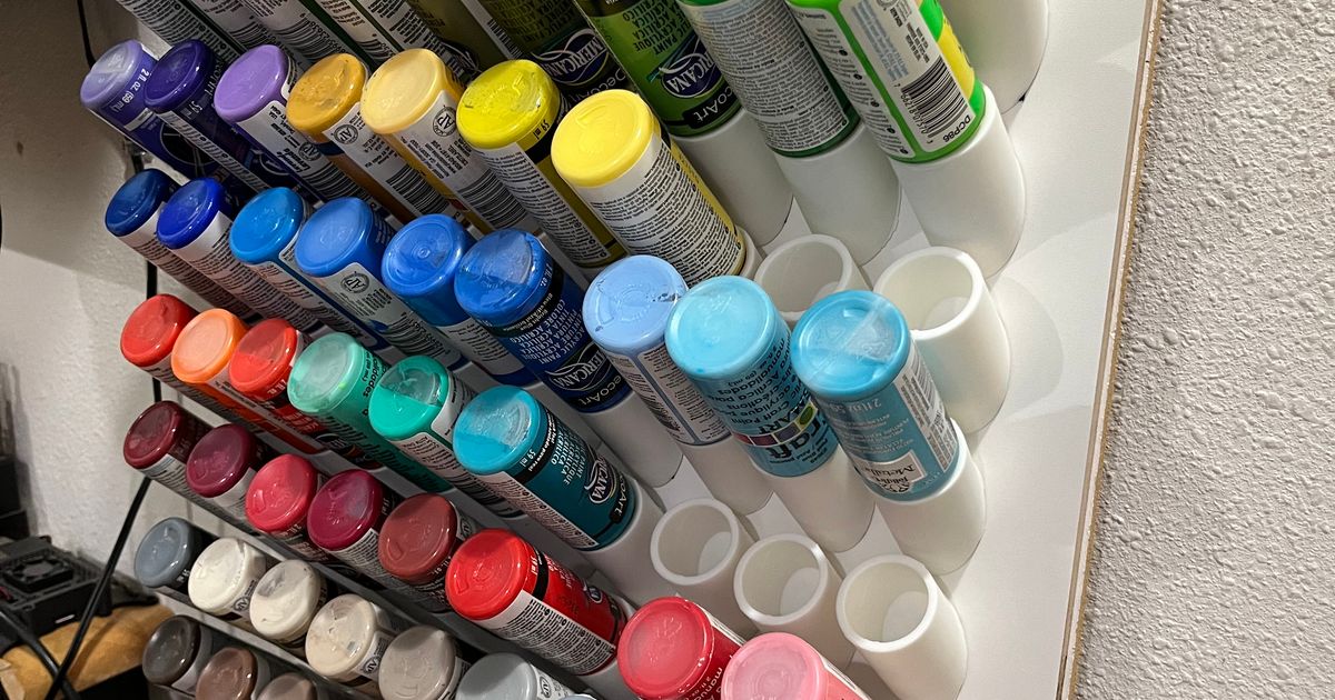 Acrylic paint holder by Newbie Yep Download free STL model