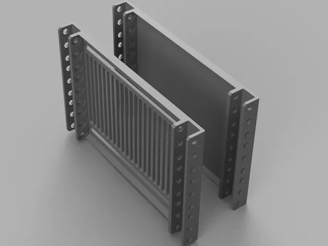 3U side panels with plain ribs
