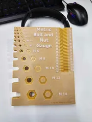 Bolt gauge with thread pitch identifier (metric and SAE) by dsharlet ...