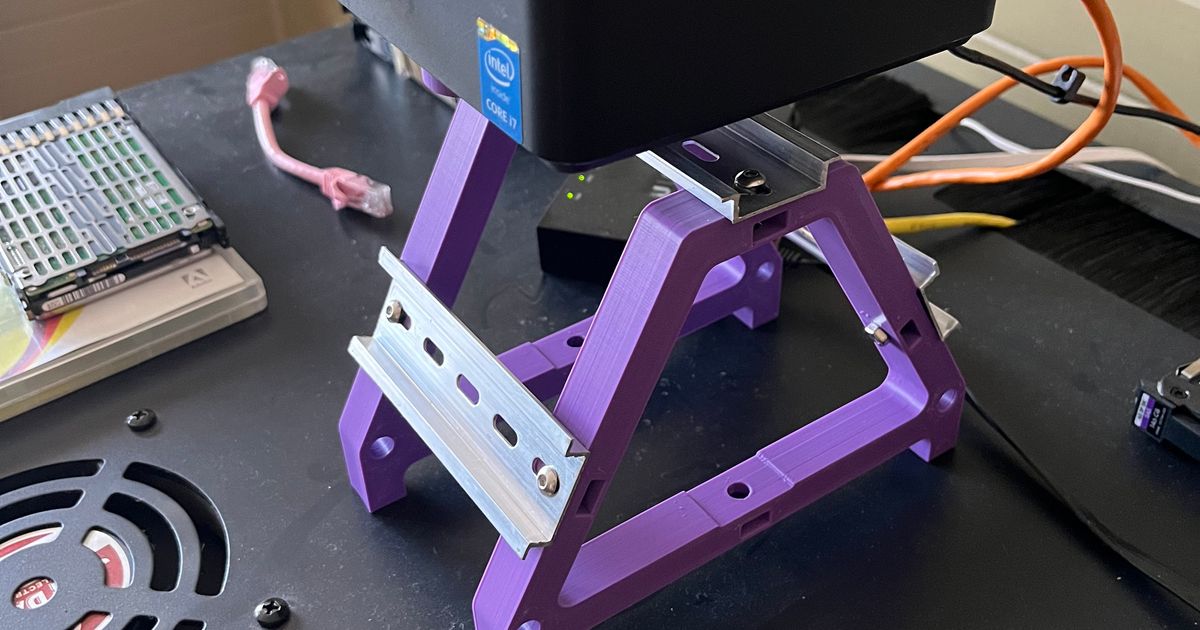 (Not the purple part) a din rail mount for a computer thing i guess by ...