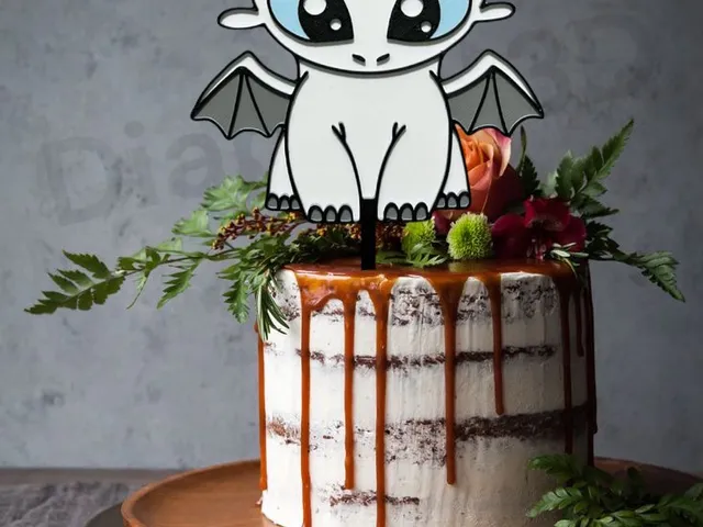 Light Fury  - Cake Topper  - How to Train Your Dragon - Bezzubka - Bílá Běska