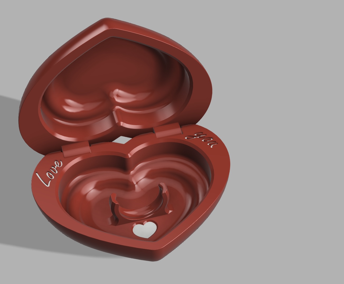 Miniatura 4 do modelo 3D Heart-shaped ring box