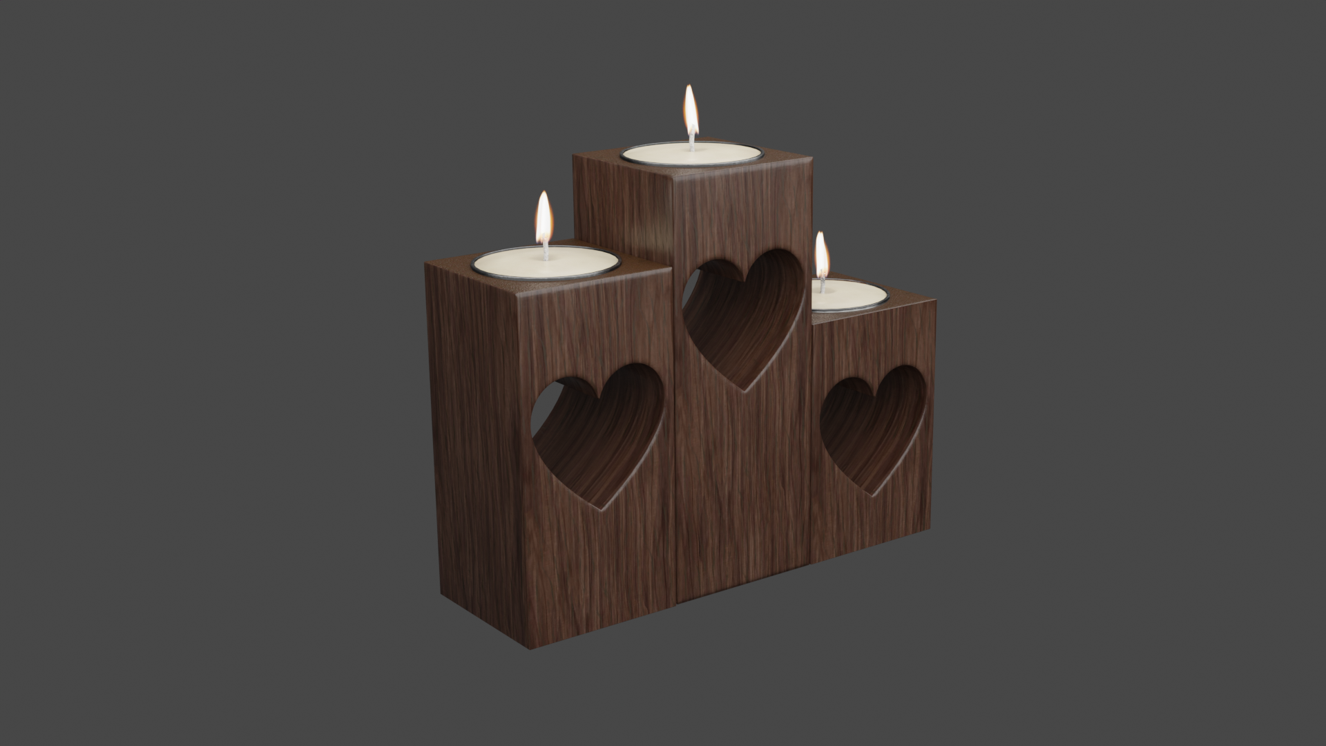 Heart candle tower