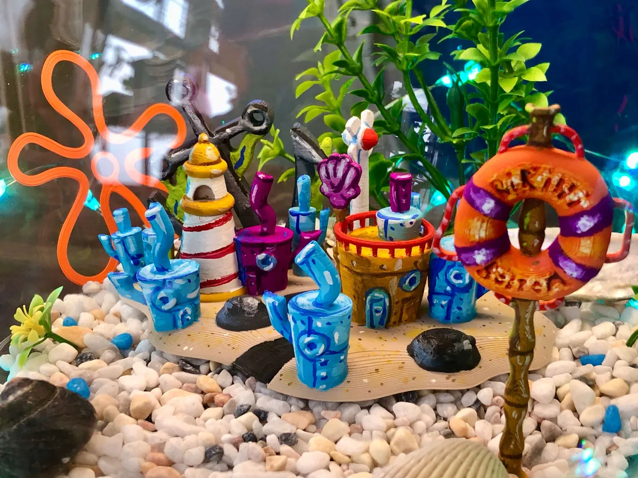 Bikini Bottom, SpongeBob - Aquarium / Fish Tank Decoration by MiniWorld3D, Download free STL model