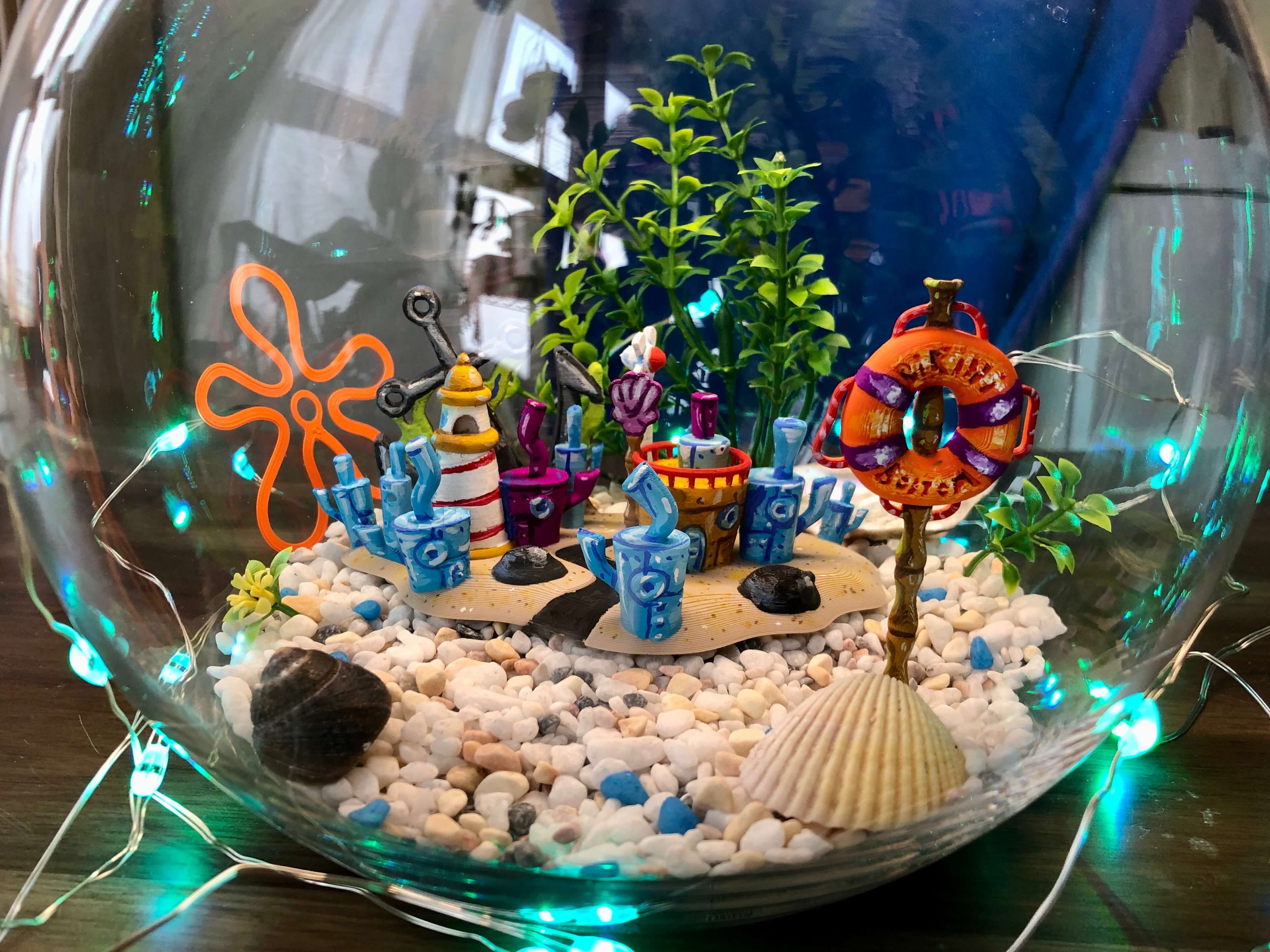 Bikini Bottom, SpongeBob - Aquarium / Fish Tank Decoration by MiniWorld3D, Download free STL model