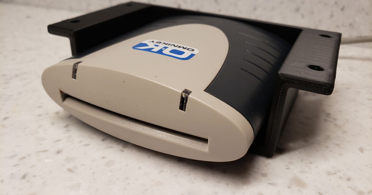 Underdesk Smart Card Reader Mount by DJF94 Download free STL model