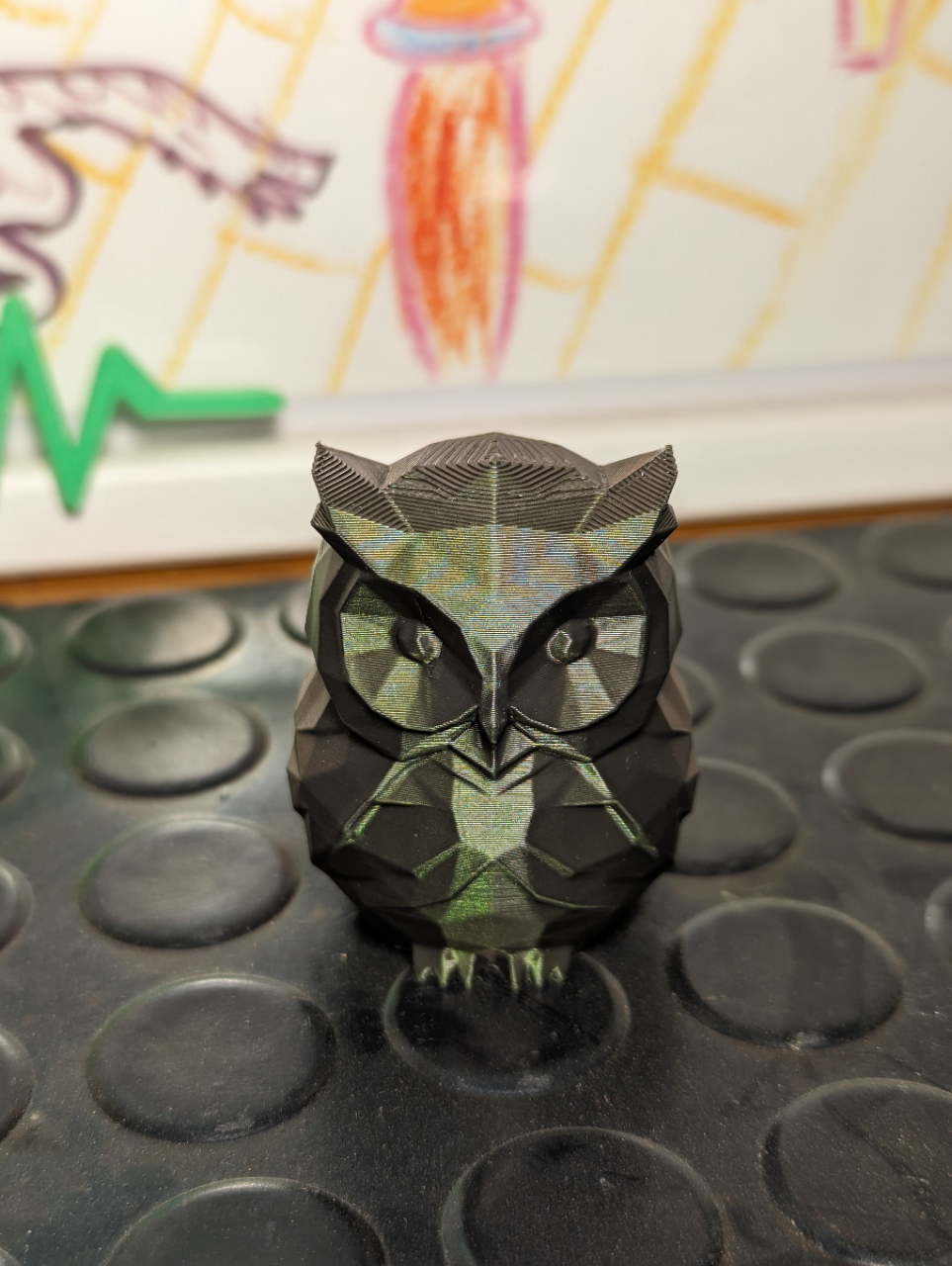 Cute Low Poly Owl Keychain