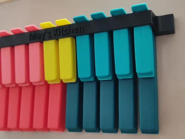 Sealing Clip Holder - Embedded Magnets (Ikea Bevara)