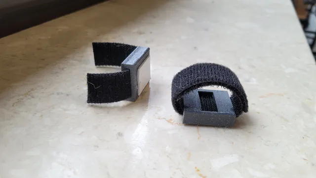 Velcro strip cable clip