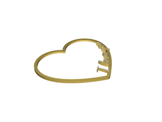Heart with inscription by Jakub Lattenberg | Download free STL model ...
