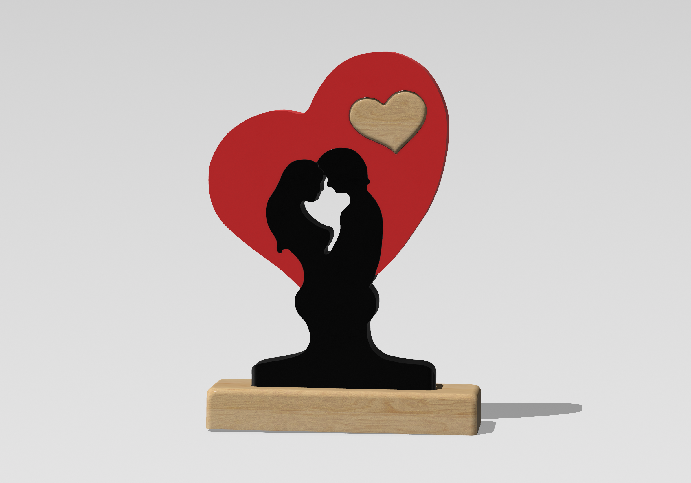 Hugging valentines couple “puzzle” statue