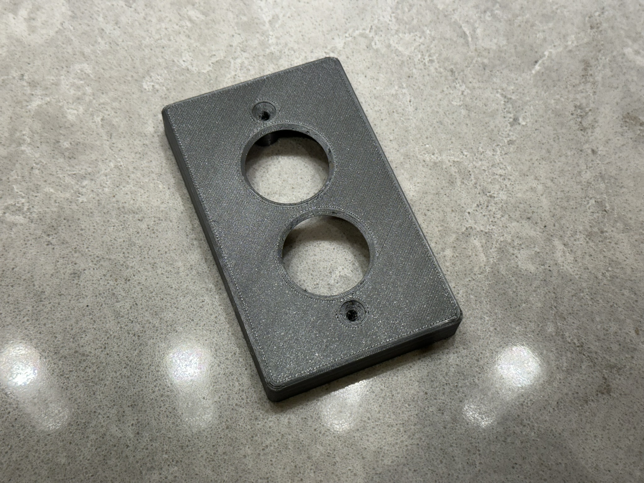 Device box wallplate with two button holes
