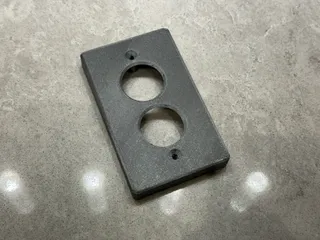 Device box wallplate with two button holes