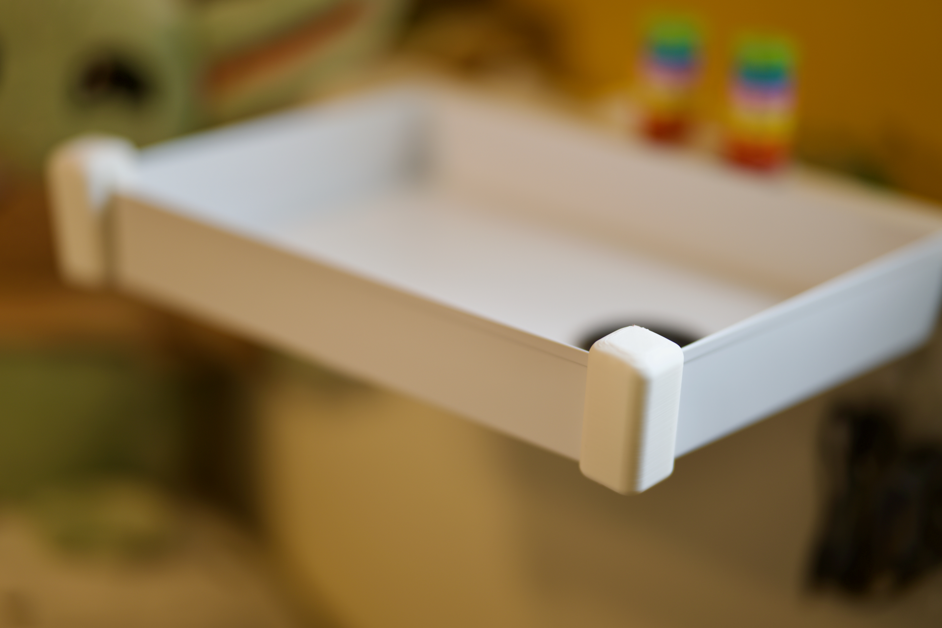 Corner Bumper for Tray Shelf