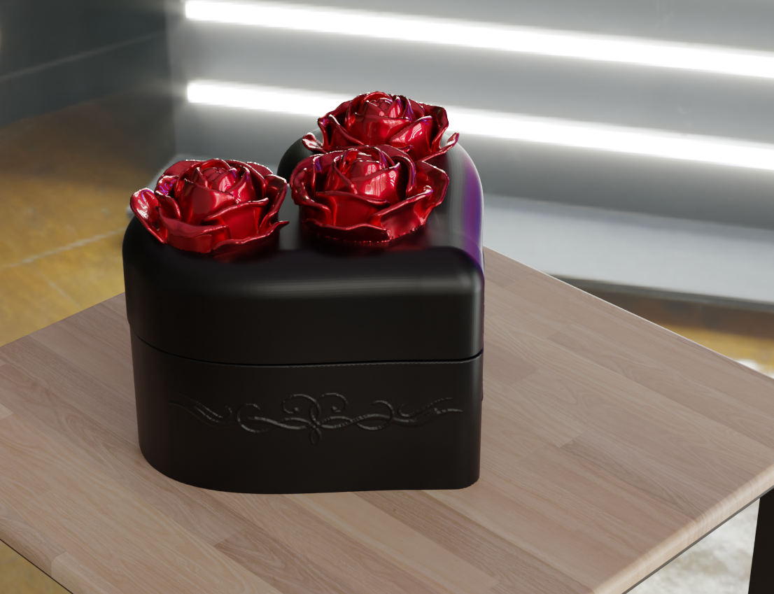 Heart-shaped Box with Roses
