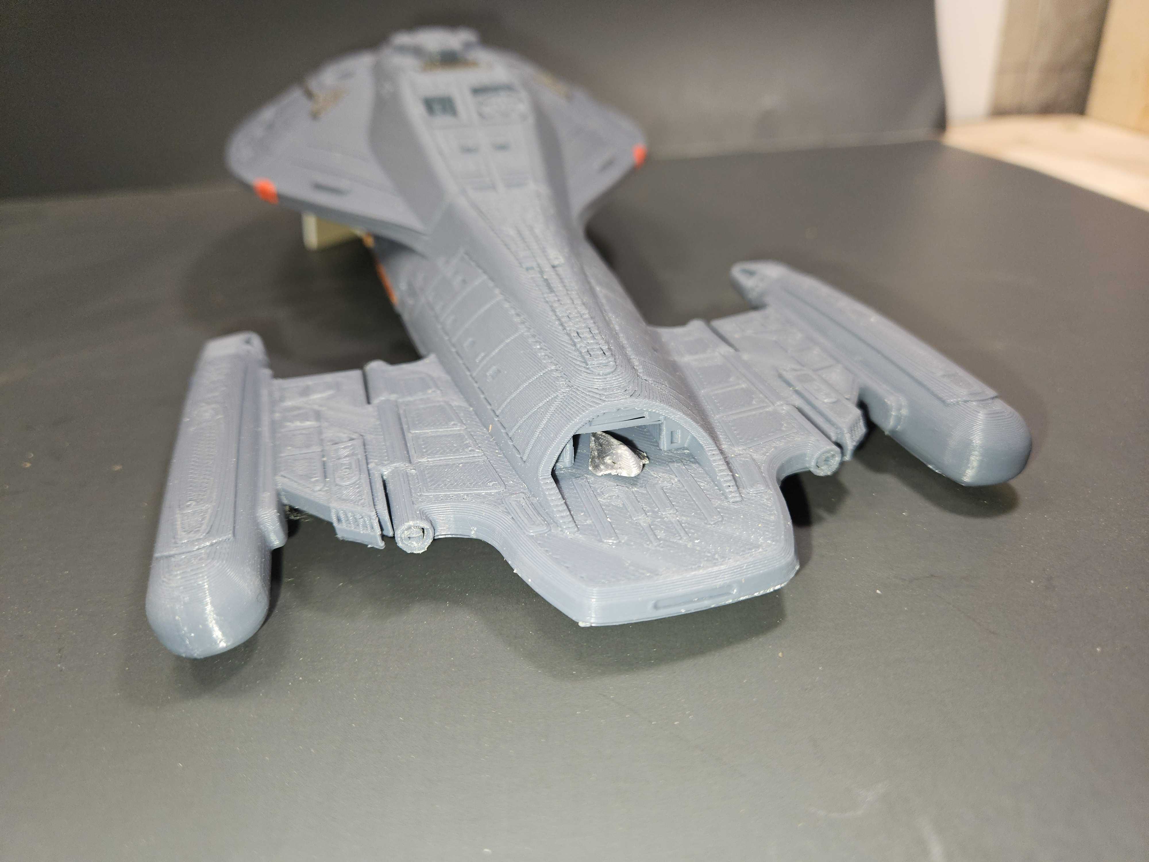 Voyager Secondary Hull w/ open Shuttle Bay. by iNorman777 | Download ...